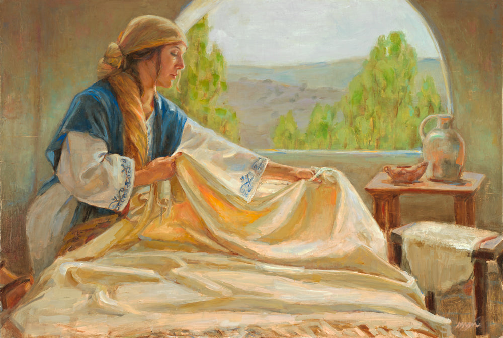 A woman prepares a bed for the prophet Elisha.