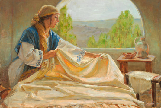 A woman prepares a bed for the prophet Elisha.